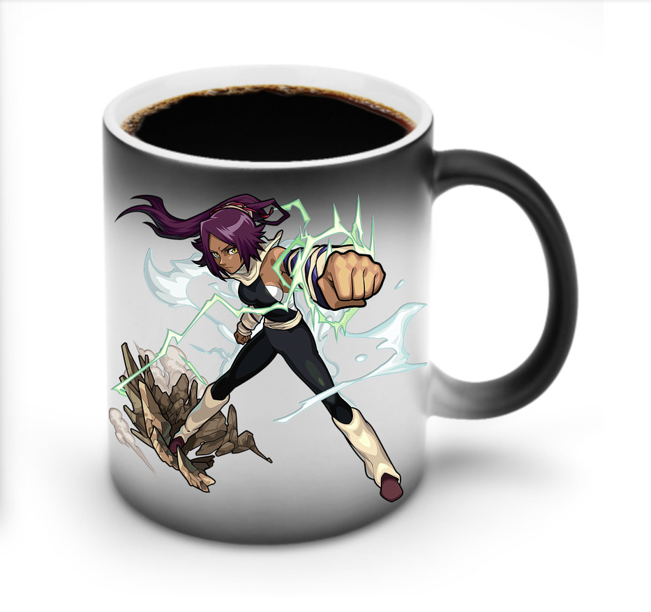 （画像用） ブリーチ 四楓院 夜一（しほういん よるいち） BLEACH Shihouin Yoruichi 温度変色マグカップ