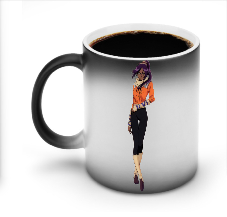 （画像用） ブリーチ 四楓院 夜一（しほういん よるいち） BLEACH Shihouin Yoruichi 温度変色マグカップ