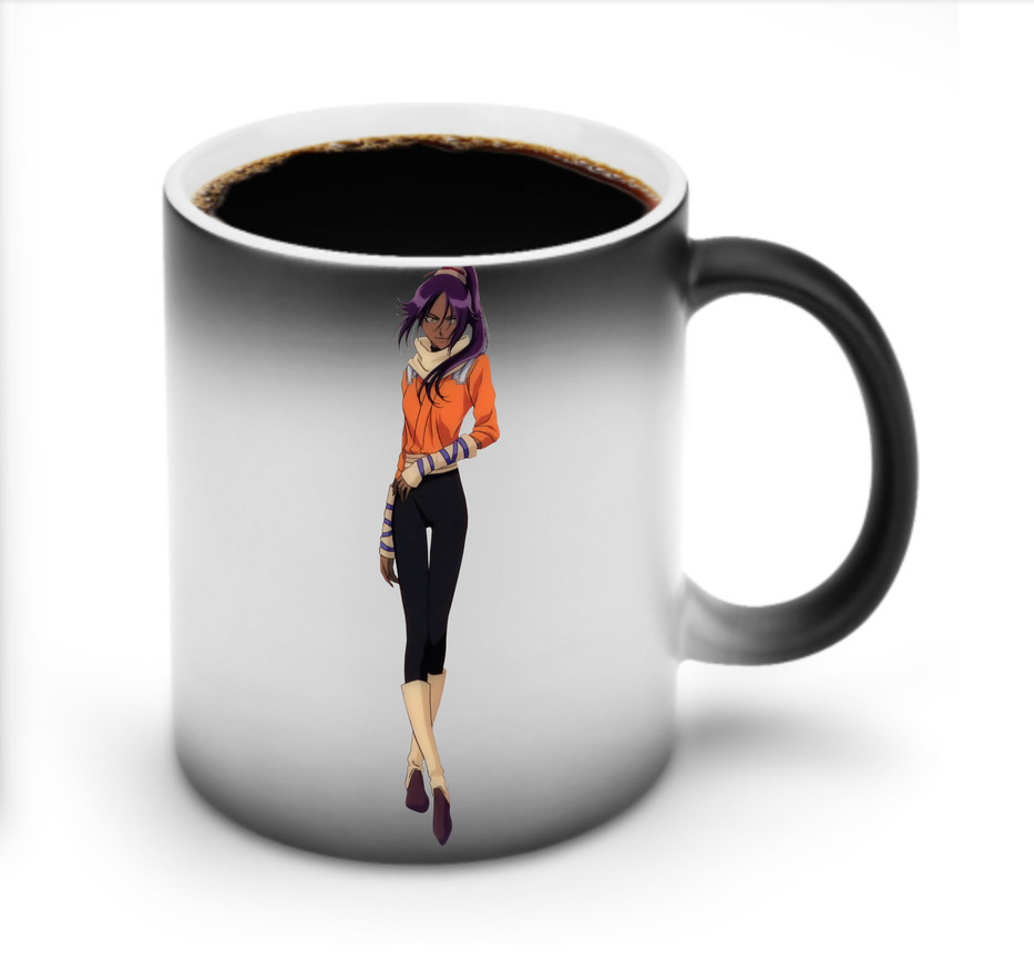 （画像用） ブリーチ 四楓院 夜一（しほういん よるいち） BLEACH Shihouin Yoruichi 温度変色マグカップ