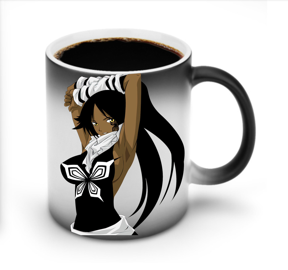 （画像用） ブリーチ 四楓院 夜一（しほういん よるいち） BLEACH Shihouin Yoruichi 温度変色マグカップ