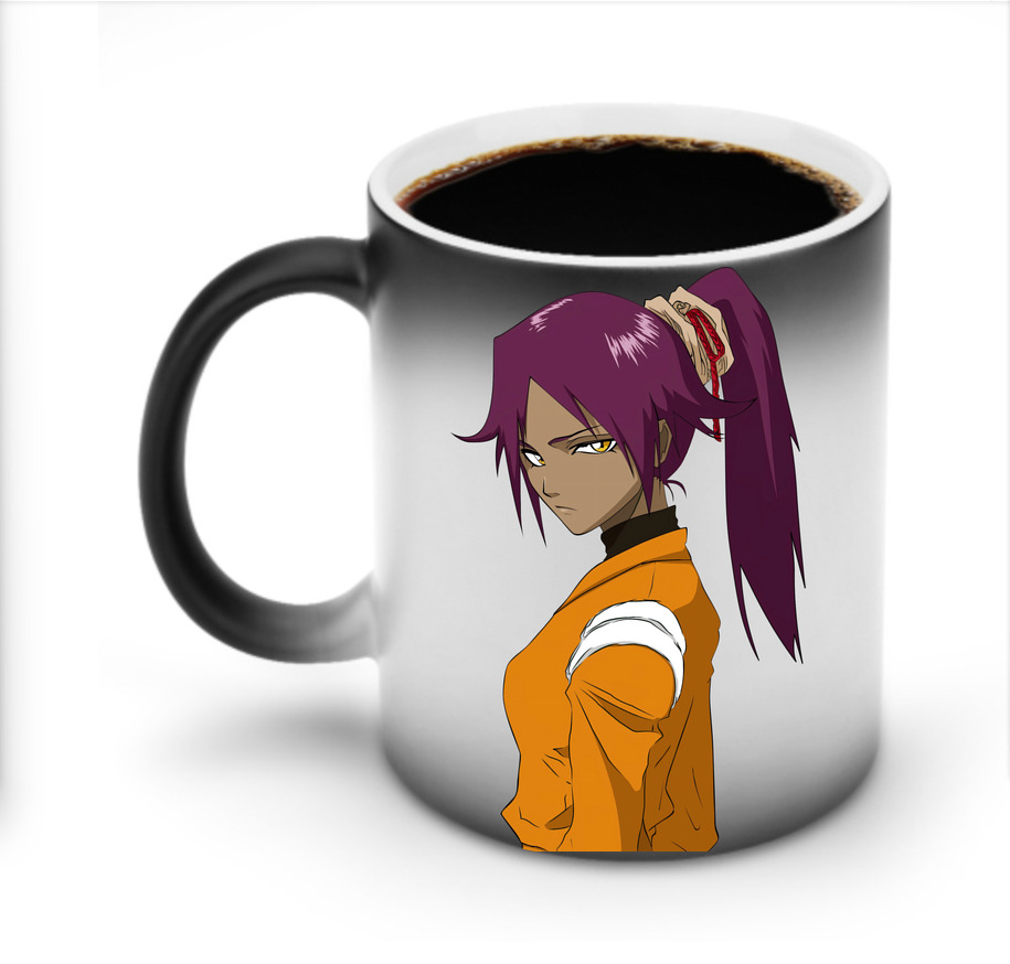 （画像用） ブリーチ 四楓院 夜一（しほういん よるいち） BLEACH Shihouin Yoruichi 温度変色マグカップ