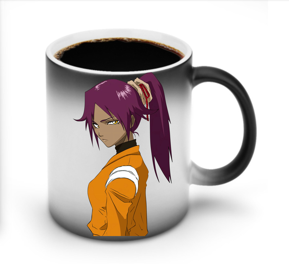 （画像用） ブリーチ 四楓院 夜一（しほういん よるいち） BLEACH Shihouin Yoruichi 温度変色マグカップ