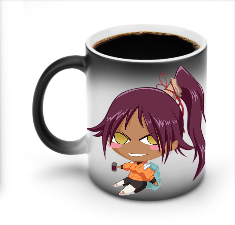 （画像用） ブリーチ 四楓院 夜一（しほういん よるいち） BLEACH Shihouin Yoruichi 温度変色マグカップ