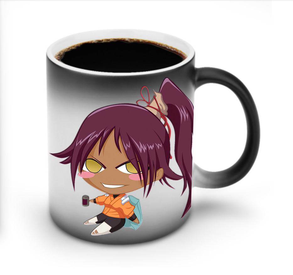 （画像用） ブリーチ 四楓院 夜一（しほういん よるいち） BLEACH Shihouin Yoruichi 温度変色マグカップ