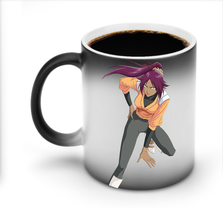 （画像用） ブリーチ 四楓院 夜一（しほういん よるいち） BLEACH Shihouin Yoruichi 温度変色マグカップ