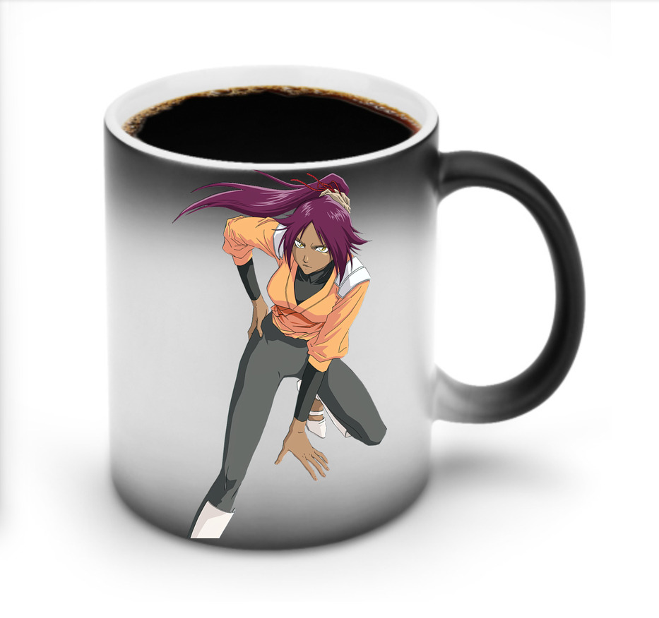 （画像用） ブリーチ 四楓院 夜一（しほういん よるいち） BLEACH Shihouin Yoruichi 温度変色マグカップ