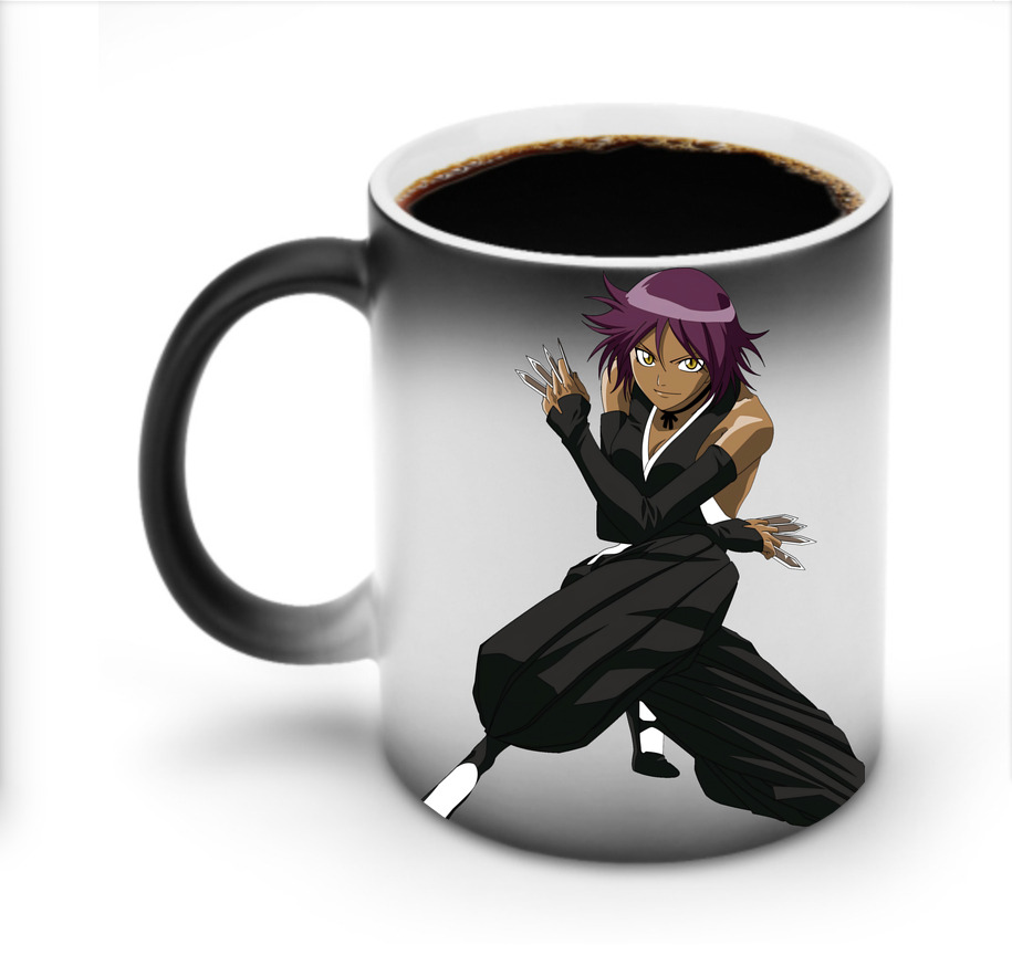 （画像用） ブリーチ 四楓院 夜一（しほういん よるいち） BLEACH Shihouin Yoruichi 温度変色マグカップ