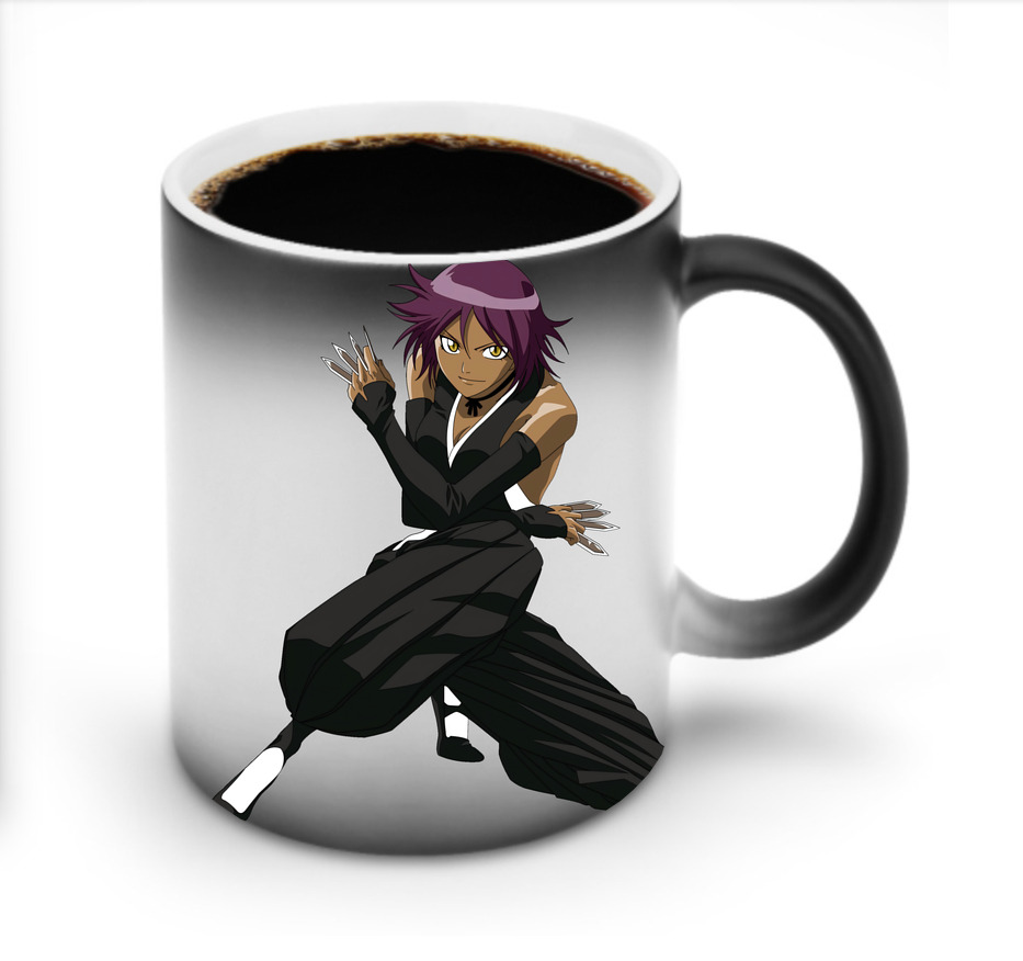 （画像用） ブリーチ 四楓院 夜一（しほういん よるいち） BLEACH Shihouin Yoruichi 温度変色マグカップ