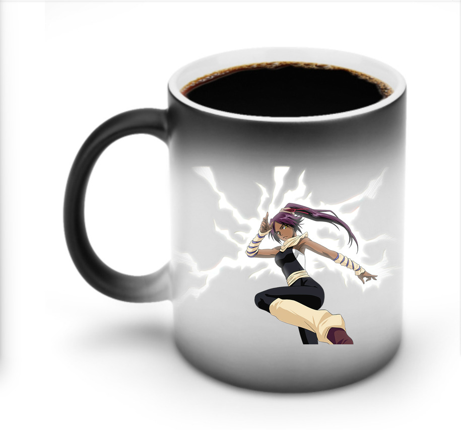 （画像用） ブリーチ 四楓院 夜一（しほういん よるいち） BLEACH Shihouin Yoruichi 温度変色マグカップ