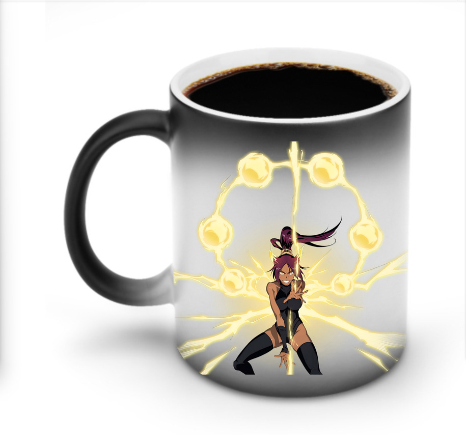 （画像用） ブリーチ 四楓院 夜一（しほういん よるいち） BLEACH Shihouin Yoruichi 温度変色マグカップ