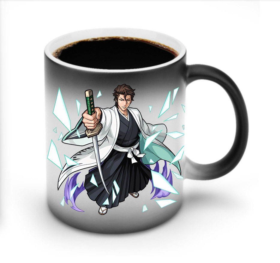 （画像用） ブリーチ 藍染 惣右介（あいぜん そうすけ） BLEACH Aizen Sousuke 温度変色マグカップ
