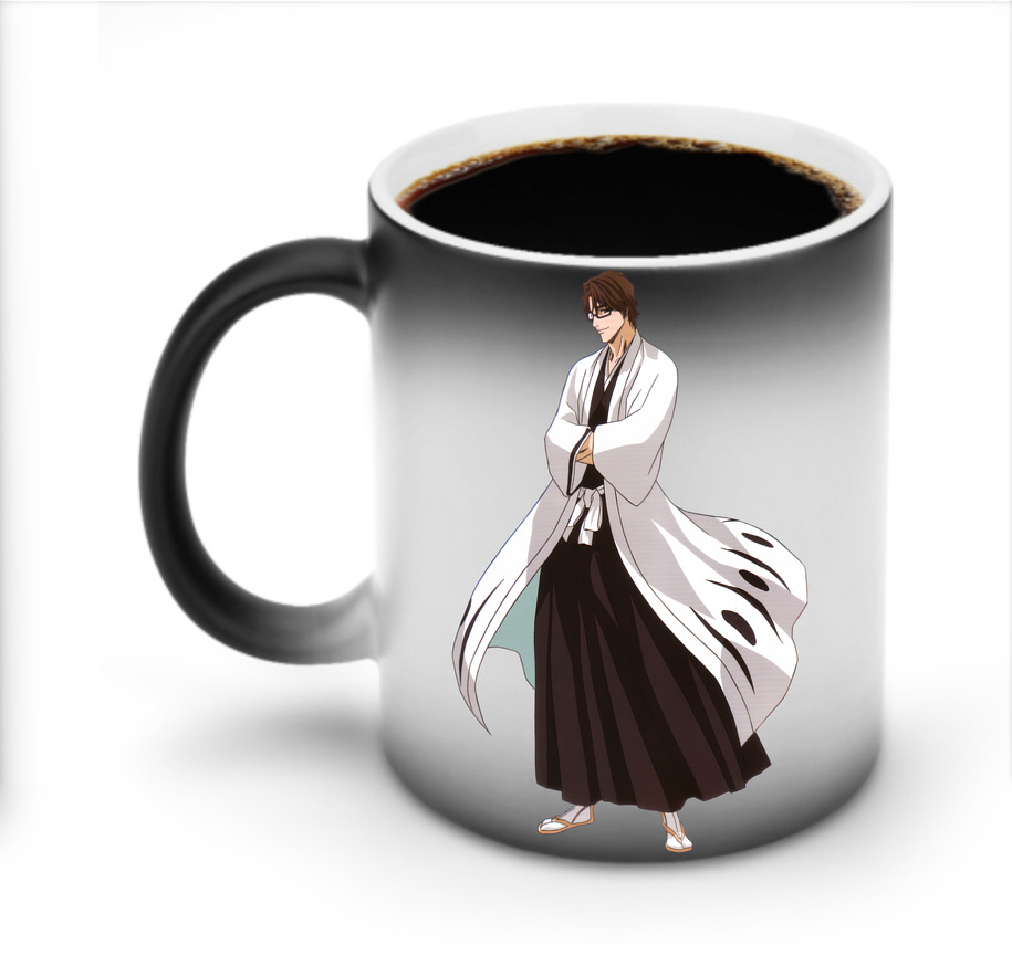 （画像用） ブリーチ 藍染 惣右介（あいぜん そうすけ） BLEACH Aizen Sousuke 温度変色マグカップ