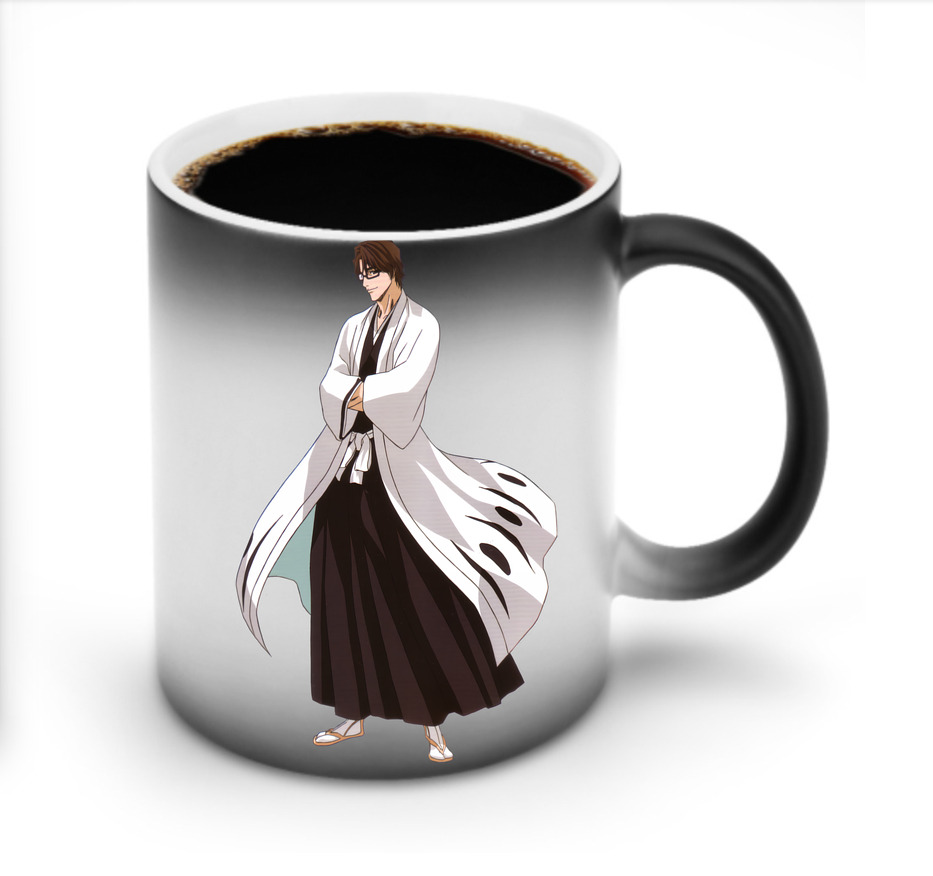 （画像用） ブリーチ 藍染 惣右介（あいぜん そうすけ） BLEACH Aizen Sousuke 温度変色マグカップ