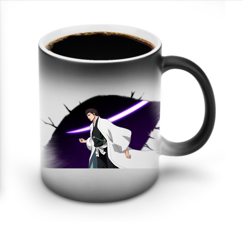 （画像用） ブリーチ 藍染 惣右介（あいぜん そうすけ） BLEACH Aizen Sousuke 温度変色マグカップ