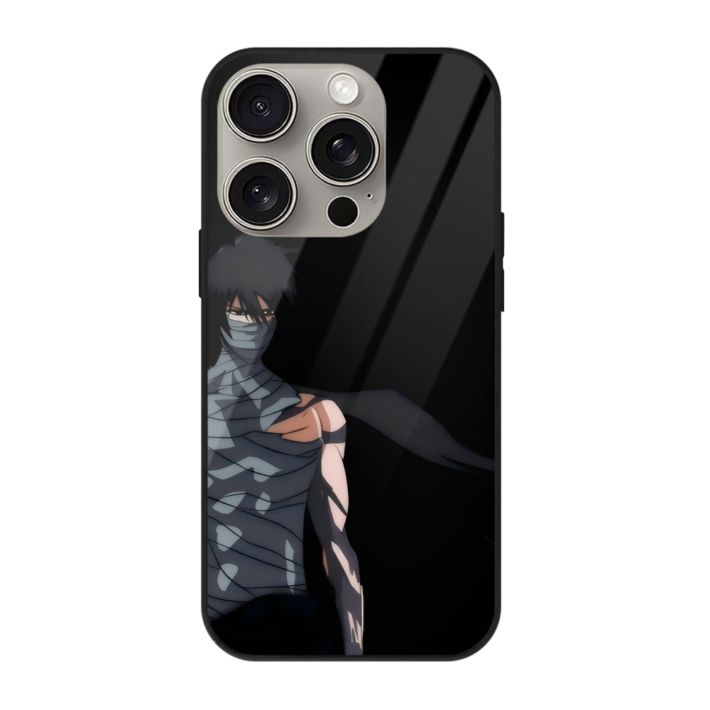 （画像用） ブリーチ 黒崎一護（くろさき いちご）BLEACH Kurosaki Ichigo 【iPhone15Pro対応】スマホケース 耐衝撃＆黄変防止 背面ガラス