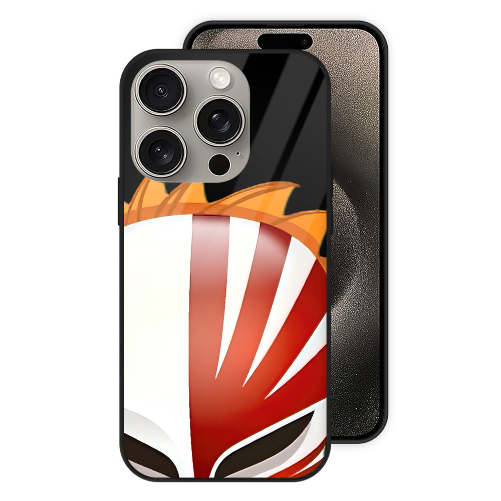 （画像用） ブリーチ 黒崎一護（くろさき いちご）BLEACH Kurosaki Ichigo 【iPhone15Pro対応】スマホケース 耐衝撃＆黄変防止 背面ガラス