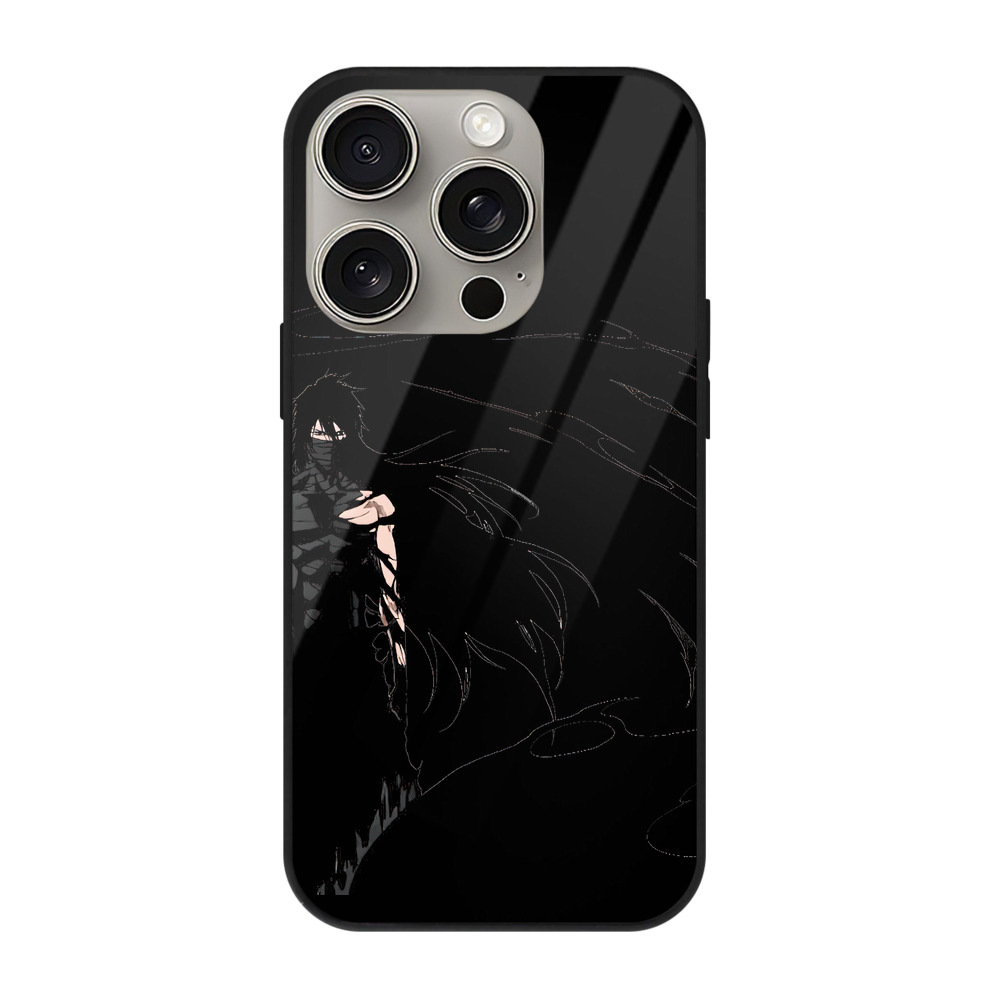 ブリーチ 黒崎一護（くろさき いちご）BLEACH Kurosaki Ichigo 【iPhone15Pro対応】スマホケース 耐衝撃＆黄変防止 背面ガラス