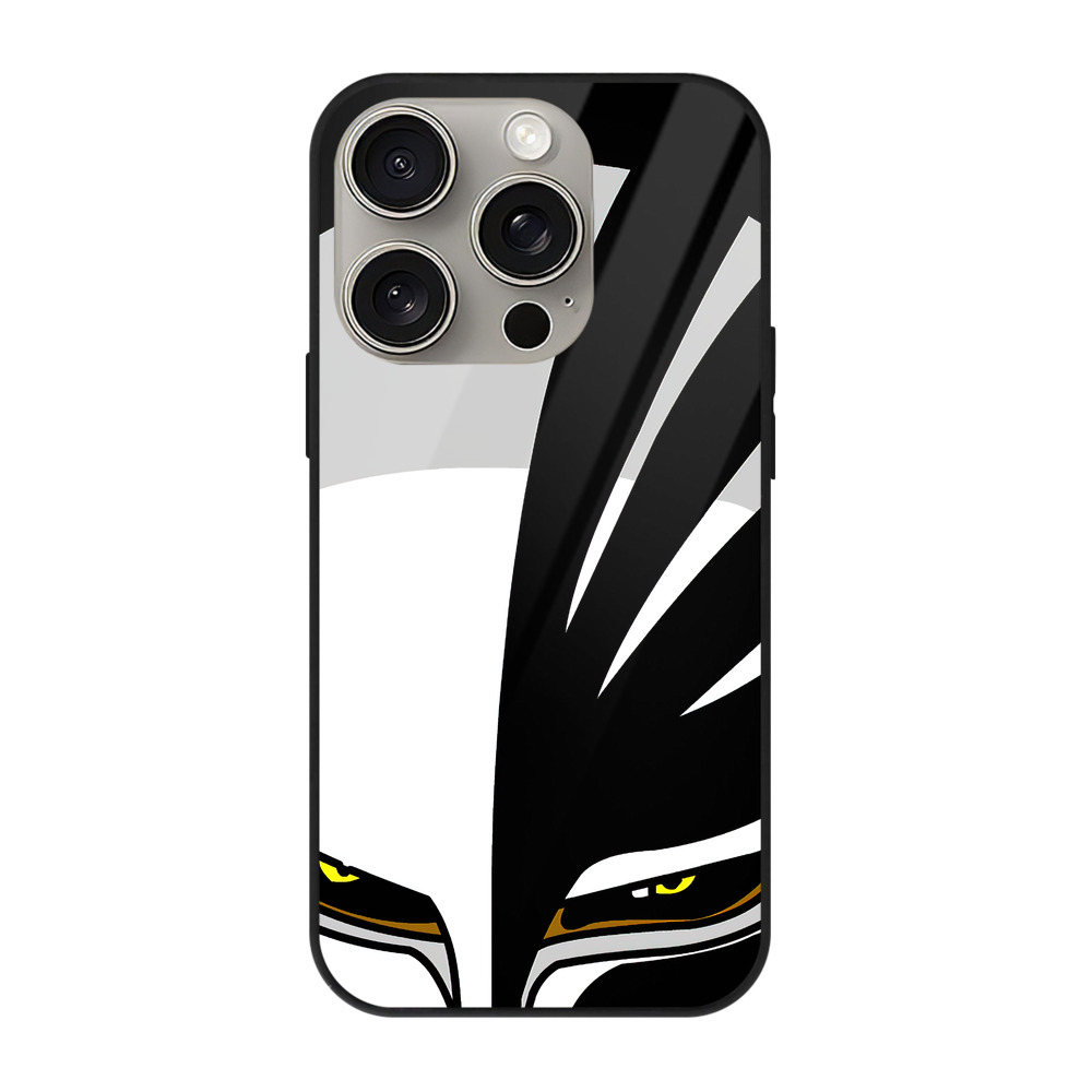 （画像用） ブリーチ 黒崎一護（くろさき いちご）BLEACH Kurosaki Ichigo 【iPhone15Pro対応】スマホケース 耐衝撃＆黄変防止 背面ガラス
