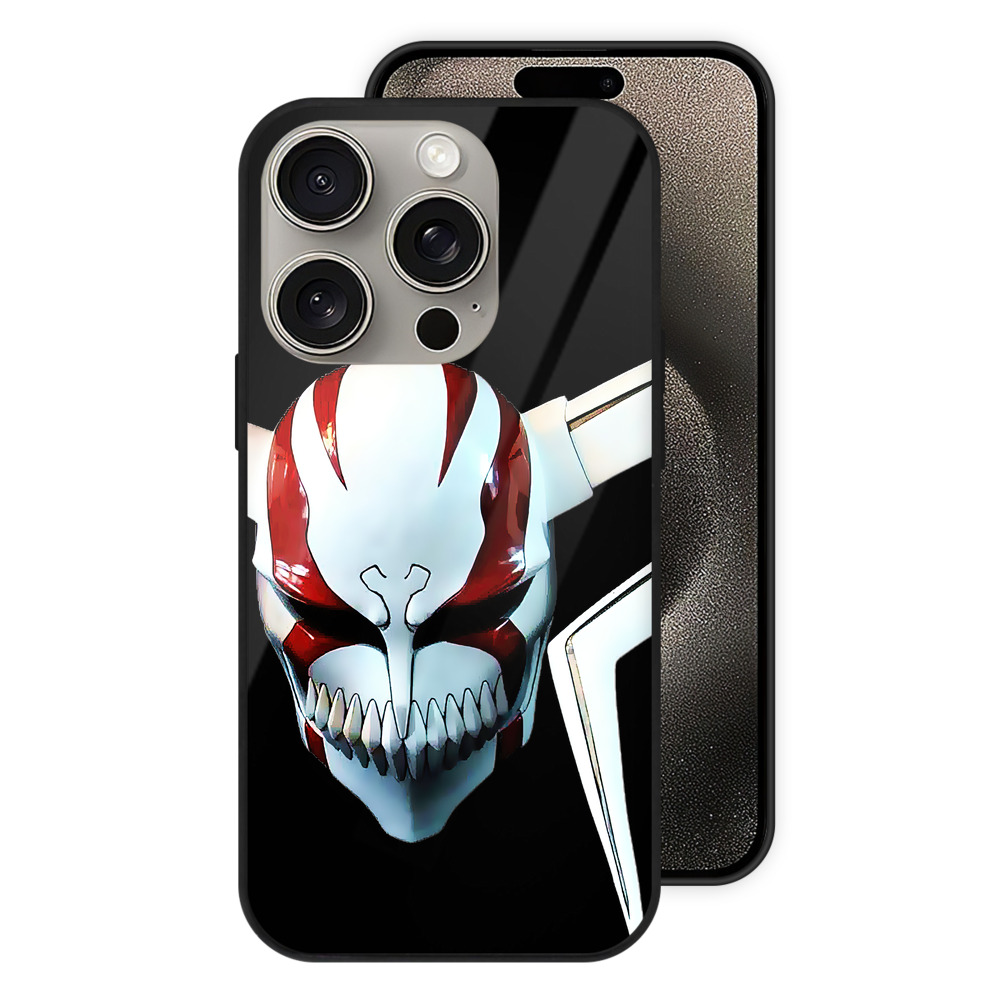 ブリーチ 黒崎一護（くろさき いちご）BLEACH Kurosaki Ichigo 【iPhone15Pro対応】スマホケース 耐衝撃＆黄変防止 背面ガラス