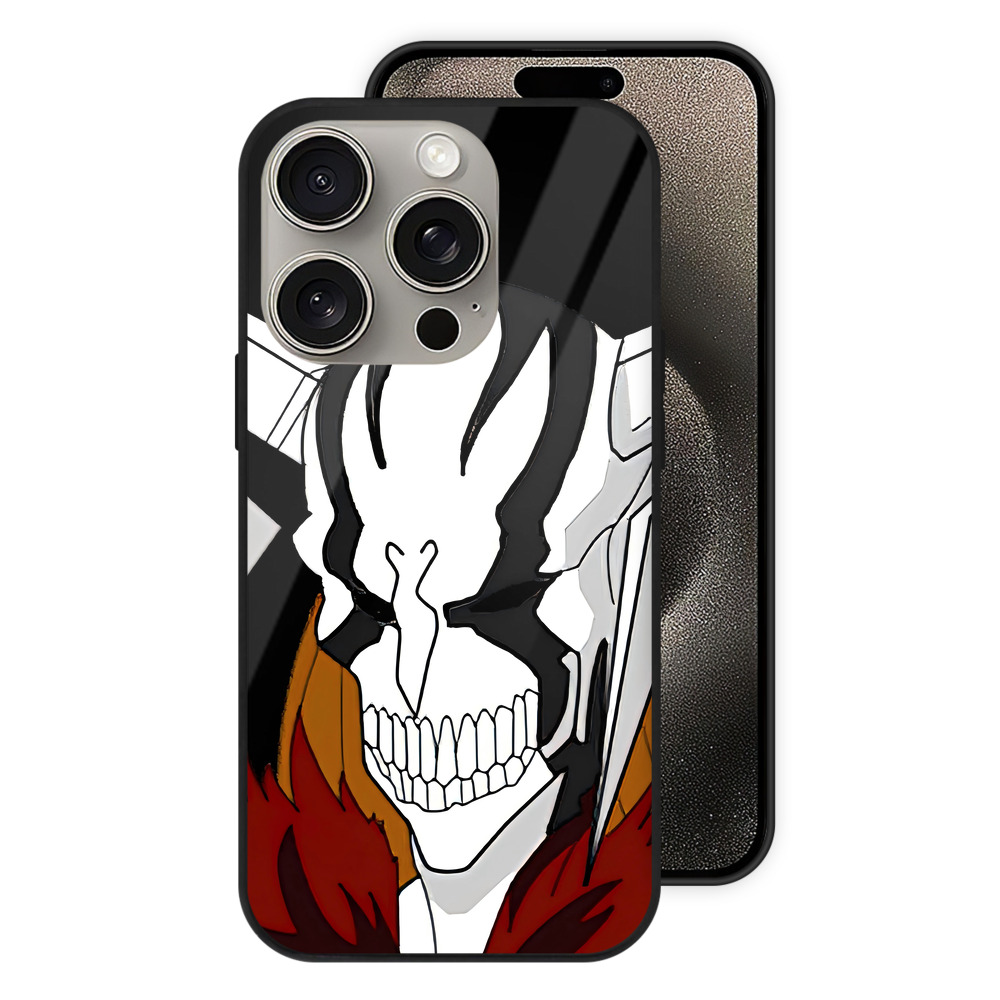 （画像用） ブリーチ 黒崎一護（くろさき いちご）BLEACH Kurosaki Ichigo 【iPhone15Pro対応】スマホケース 耐衝撃＆黄変防止 背面ガラス