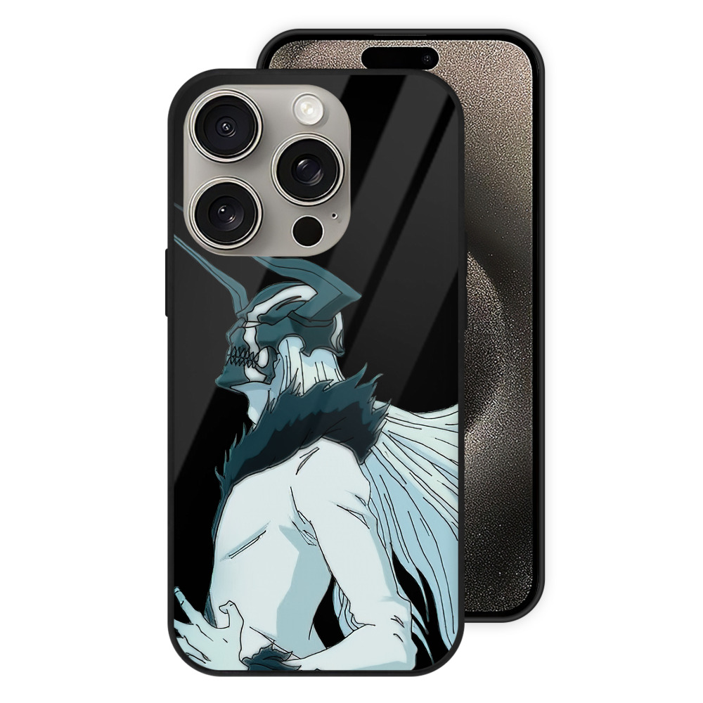 ブリーチ 黒崎一護（くろさき いちご）BLEACH Kurosaki Ichigo 【iPhone15Pro対応】スマホケース 耐衝撃＆黄変防止 背面ガラス