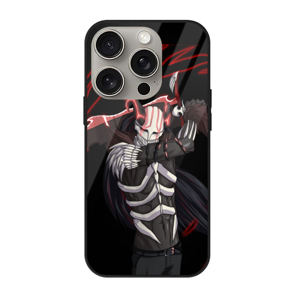 （画像用） ブリーチ 黒崎一護（くろさき いちご）BLEACH Kurosaki Ichigo 【iPhone15Pro対応】スマホケース 耐衝撃＆黄変防止 背面ガラス
