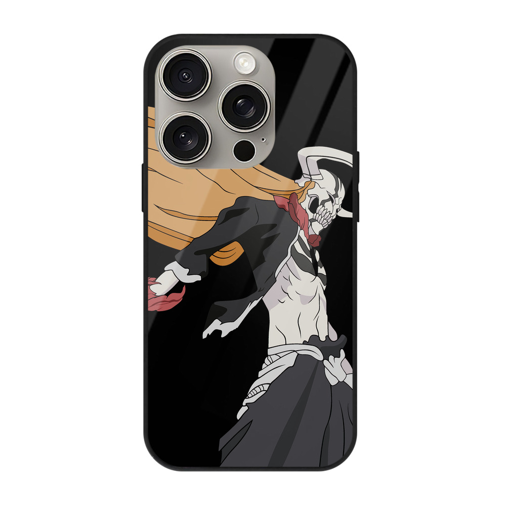 （画像用） ブリーチ 黒崎一護（くろさき いちご）BLEACH Kurosaki Ichigo 【iPhone15Pro対応】スマホケース 耐衝撃＆黄変防止 背面ガラス
