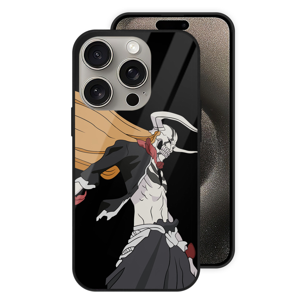 （画像用） ブリーチ 黒崎一護（くろさき いちご）BLEACH Kurosaki Ichigo 【iPhone15Pro対応】スマホケース 耐衝撃＆黄変防止 背面ガラス