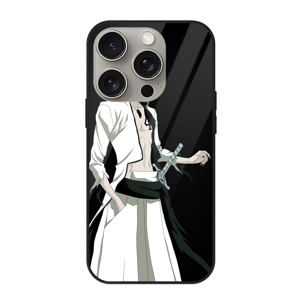 （画像用） ブリーチ ウルキオラ·シファー BLEACH Ulquiorra cifer 【iPhone15Pro対応】スマホケース 耐衝撃＆黄変防止 背面ガラス