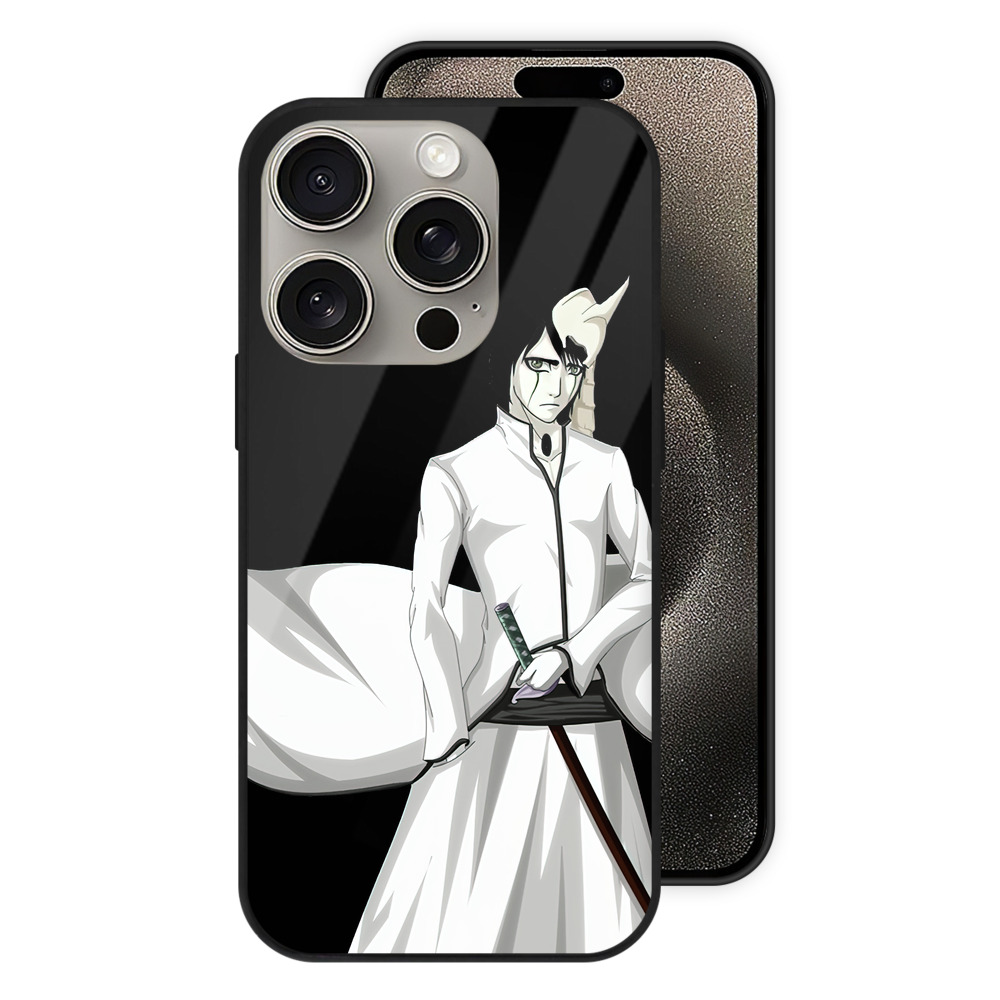 （画像用） ブリーチ ウルキオラ·シファー BLEACH Ulquiorra cifer 【iPhone15Pro対応】スマホケース 耐衝撃＆黄変防止 背面ガラス