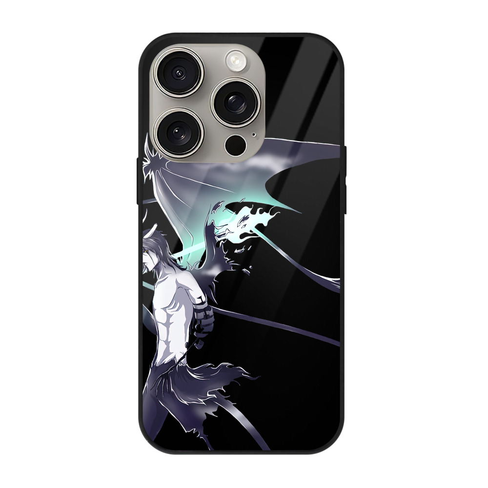 （画像用） ブリーチ ウルキオラ·シファー BLEACH Ulquiorra cifer 【iPhone15Pro対応】スマホケース 耐衝撃＆黄変防止 背面ガラス