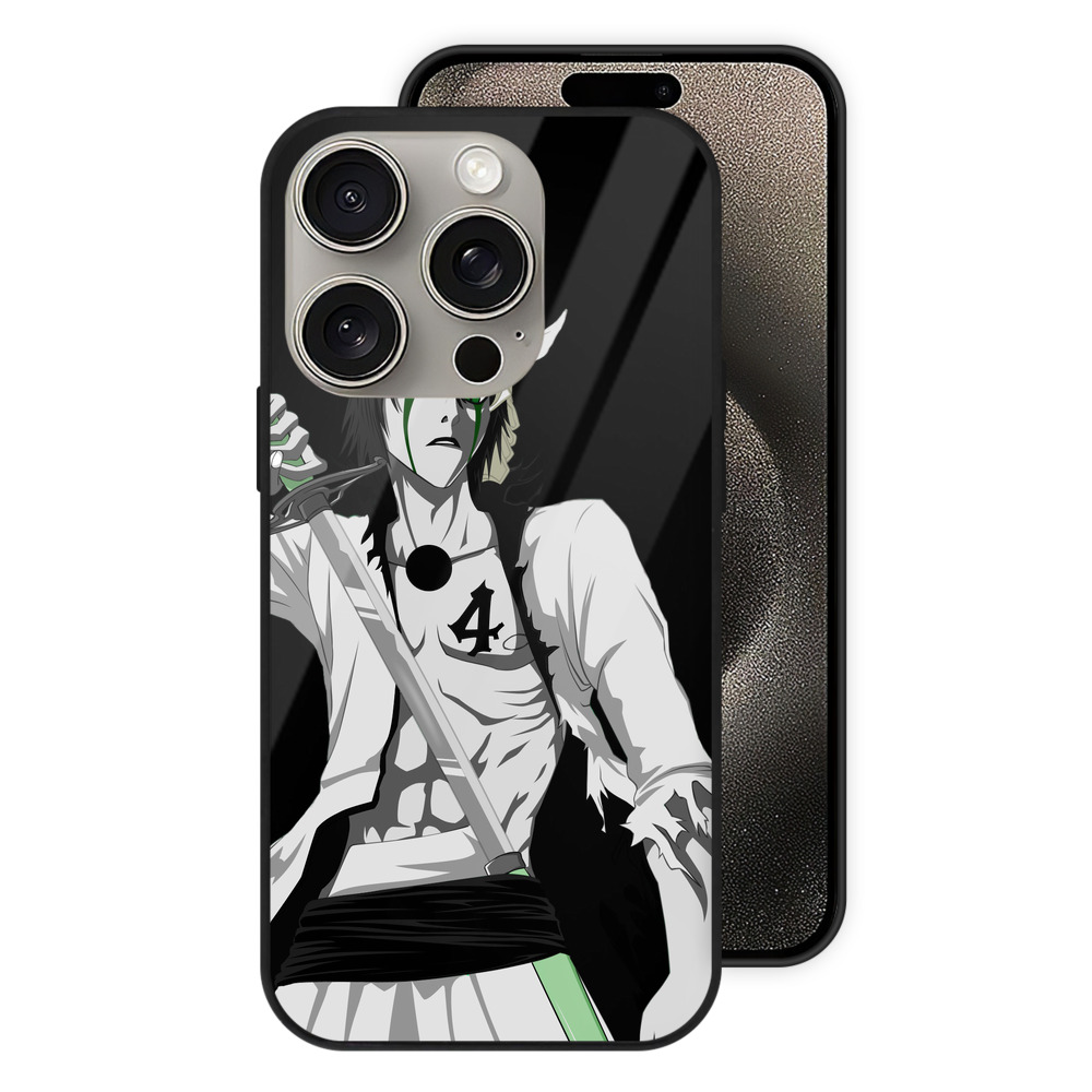 （画像用） ブリーチ ウルキオラ·シファー BLEACH Ulquiorra cifer 【iPhone15Pro対応】スマホケース 耐衝撃＆黄変防止 背面ガラス