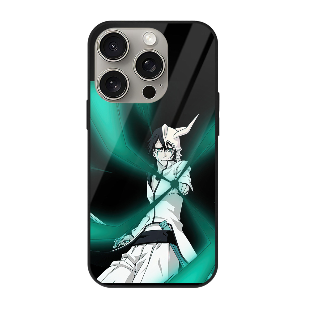 （画像用） ブリーチ ウルキオラ·シファー BLEACH Ulquiorra cifer 【iPhone15Pro対応】スマホケース 耐衝撃＆黄変防止 背面ガラス