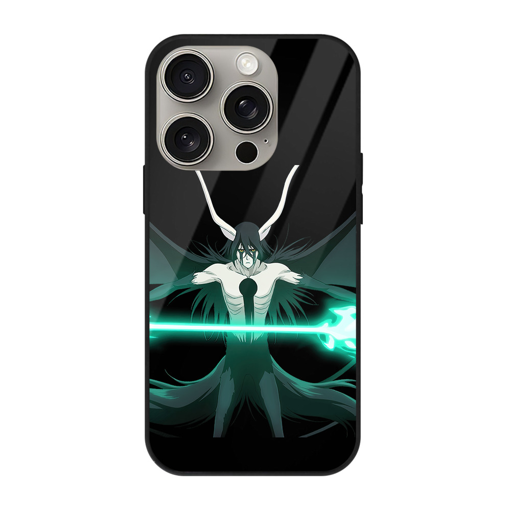 （画像用） ブリーチ ウルキオラ·シファー BLEACH Ulquiorra cifer 【iPhone15Pro対応】スマホケース 耐衝撃＆黄変防止 背面ガラス