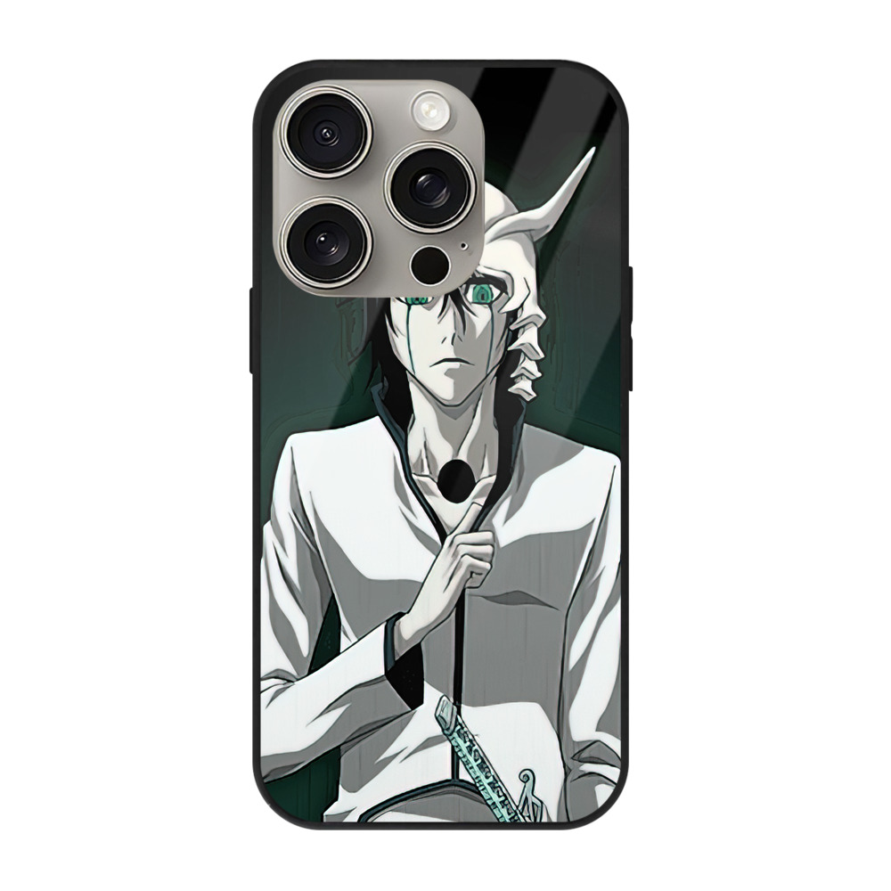 （画像用） ブリーチ ウルキオラ·シファー BLEACH Ulquiorra cifer 【iPhone15Pro対応】スマホケース 耐衝撃＆黄変防止 背面ガラス