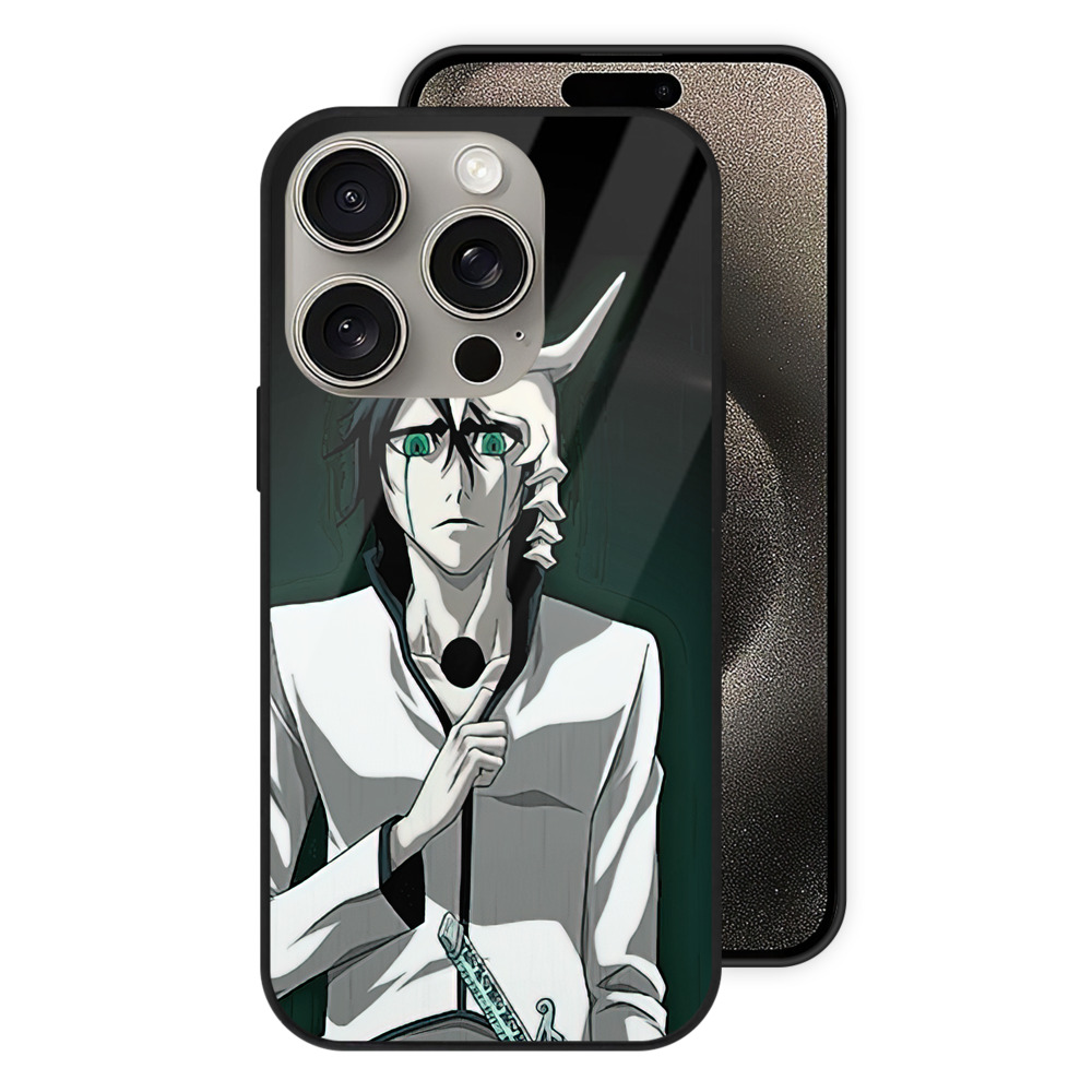 （画像用） ブリーチ ウルキオラ·シファー BLEACH Ulquiorra cifer 【iPhone15Pro対応】スマホケース 耐衝撃＆黄変防止 背面ガラス