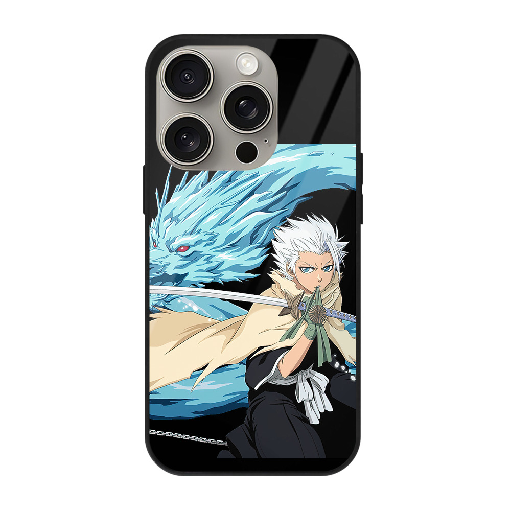 （画像用） ブリーチ 日番谷冬獅郎（ひつがや とうしろう） BLEACH Hitsugaya Toushirou 【iPhone15Pro対応】スマホケース 耐衝撃＆黄変防止 背面ガラス