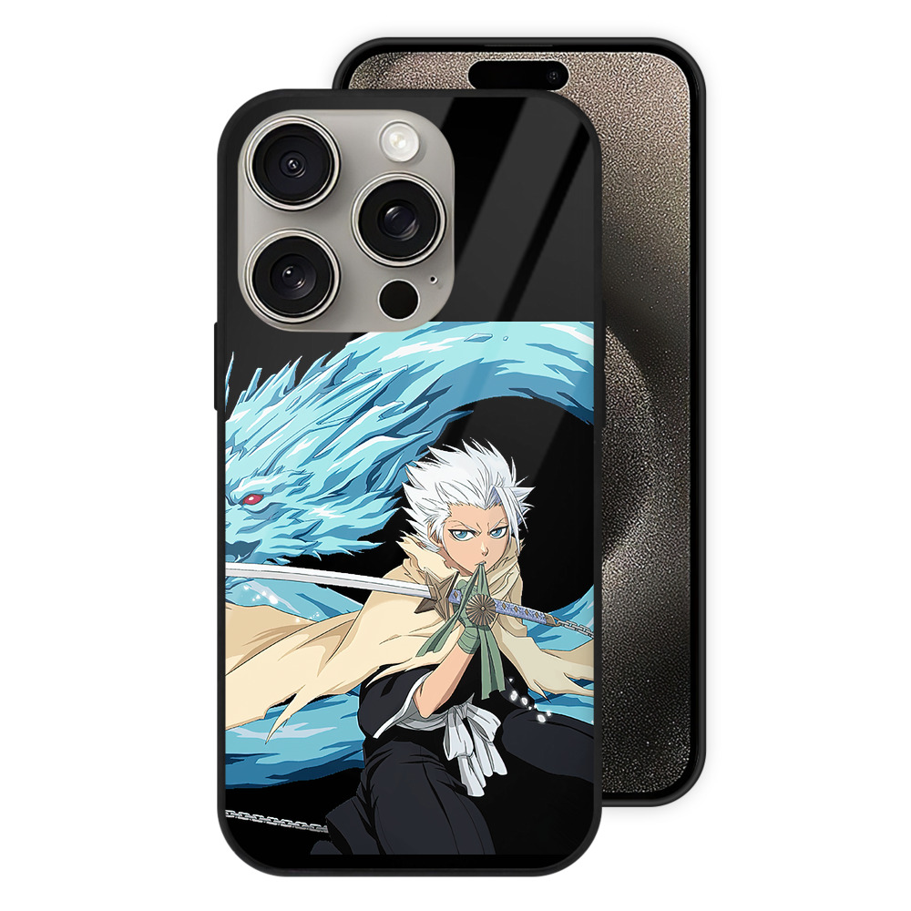 （画像用） ブリーチ 日番谷冬獅郎（ひつがや とうしろう） BLEACH Hitsugaya Toushirou 【iPhone15Pro対応】スマホケース 耐衝撃＆黄変防止 背面ガラス