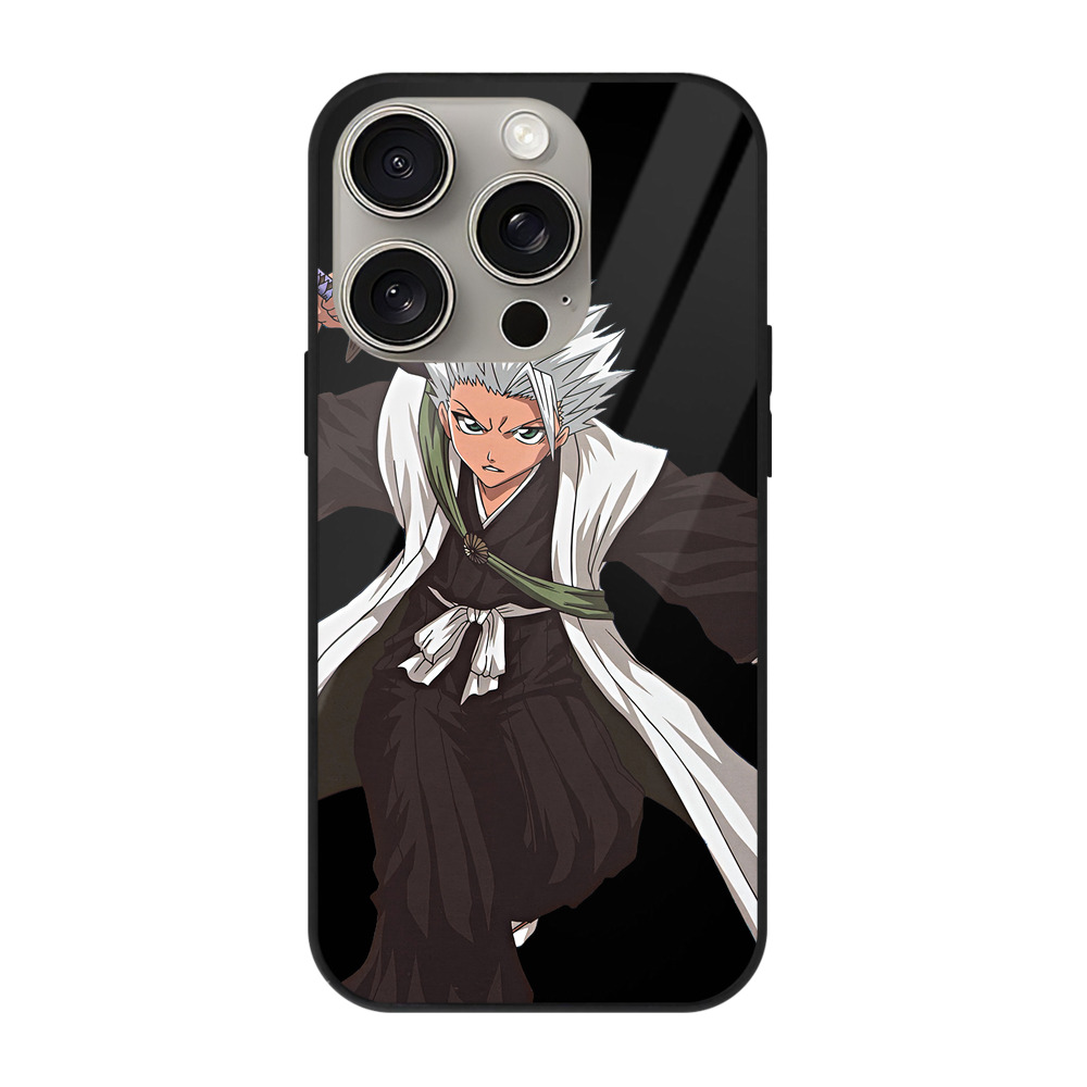 （画像用） ブリーチ 日番谷冬獅郎（ひつがや とうしろう） BLEACH Hitsugaya Toushirou 【iPhone15Pro対応】スマホケース 耐衝撃＆黄変防止 背面ガラス