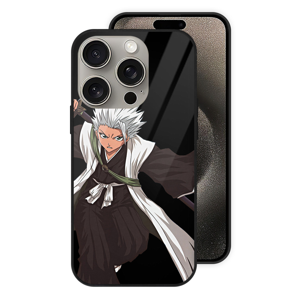（画像用） ブリーチ 日番谷冬獅郎（ひつがや とうしろう） BLEACH Hitsugaya Toushirou 【iPhone15Pro対応】スマホケース 耐衝撃＆黄変防止 背面ガラス