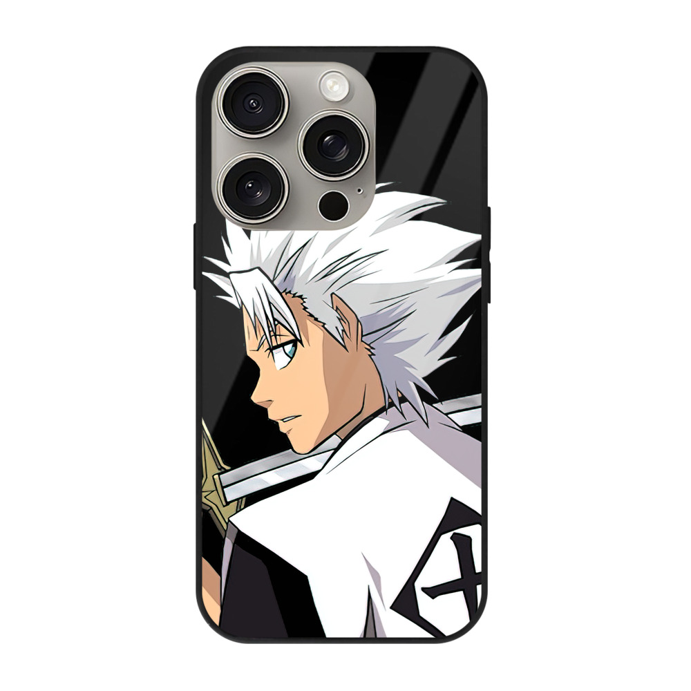 （画像用） ブリーチ 日番谷冬獅郎（ひつがや とうしろう） BLEACH Hitsugaya Toushirou 【iPhone15Pro対応】スマホケース 耐衝撃＆黄変防止 背面ガラス
