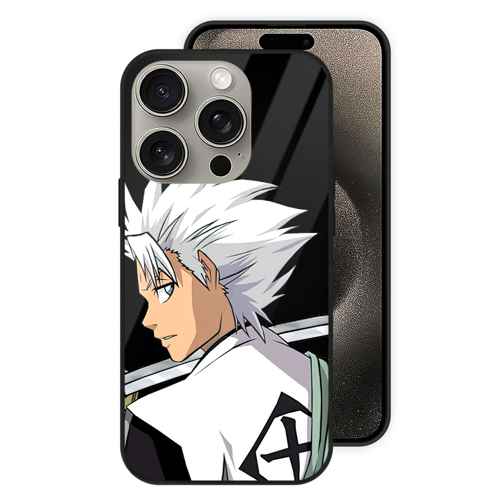 （画像用） ブリーチ 日番谷冬獅郎（ひつがや とうしろう） BLEACH Hitsugaya Toushirou 【iPhone15Pro対応】スマホケース 耐衝撃＆黄変防止 背面ガラス
