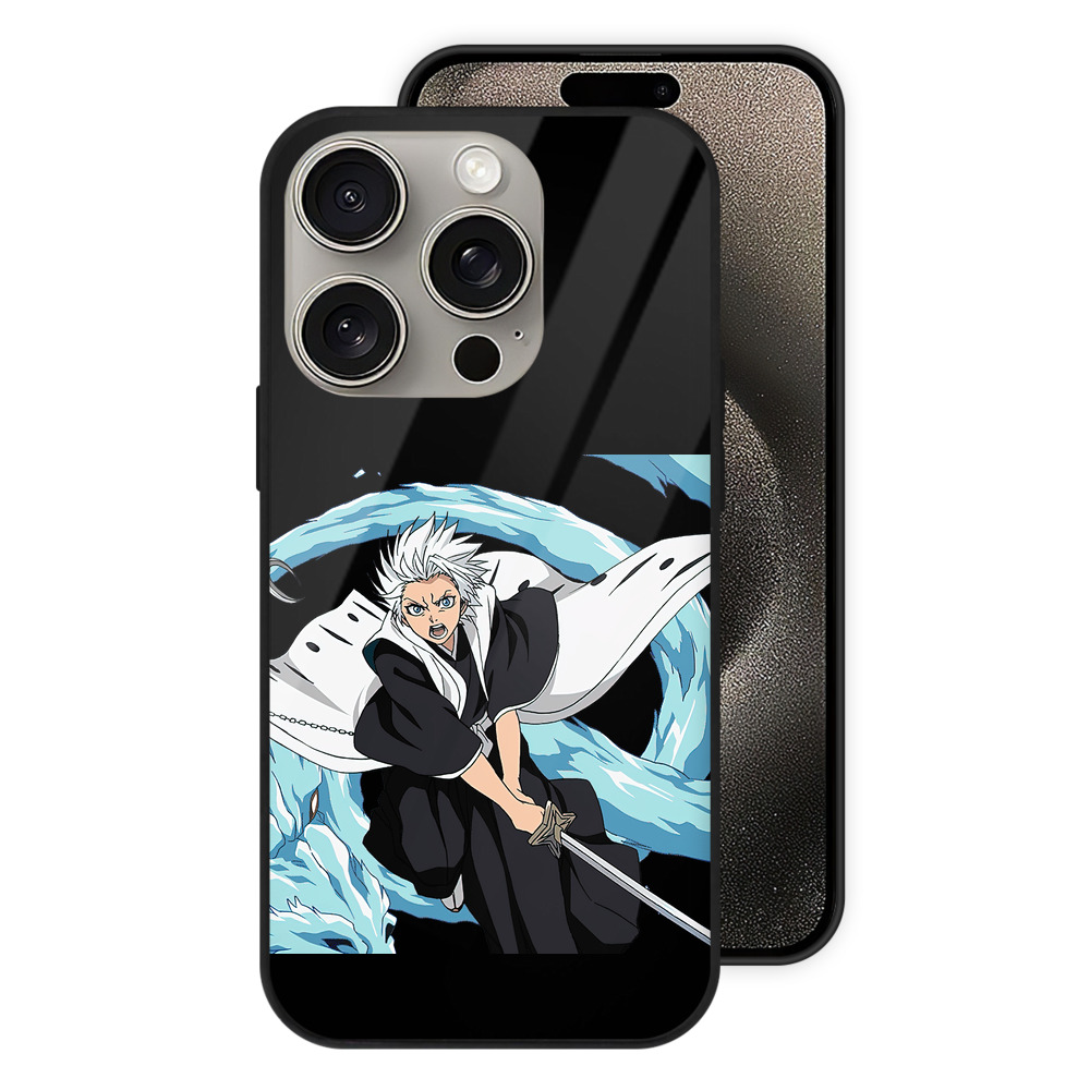 （画像用） ブリーチ 日番谷冬獅郎（ひつがや とうしろう） BLEACH Hitsugaya Toushirou 【iPhone15Pro対応】スマホケース 耐衝撃＆黄変防止 背面ガラス