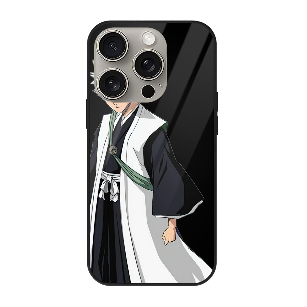 （画像用） ブリーチ 日番谷冬獅郎（ひつがや とうしろう） BLEACH Hitsugaya Toushirou 【iPhone15Pro対応】スマホケース 耐衝撃＆黄変防止 背面ガラス