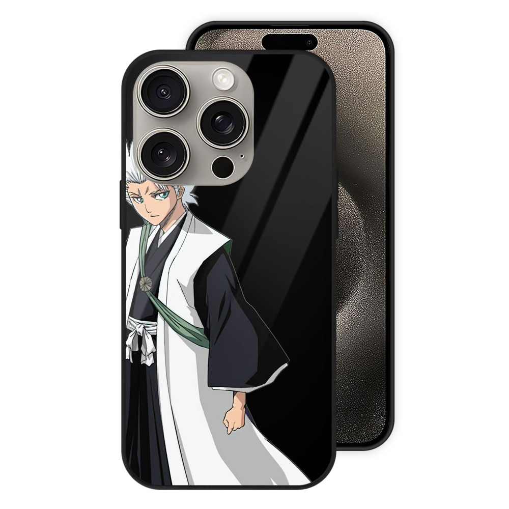 （画像用） ブリーチ 日番谷冬獅郎（ひつがや とうしろう） BLEACH Hitsugaya Toushirou 【iPhone15Pro対応】スマホケース 耐衝撃＆黄変防止 背面ガラス