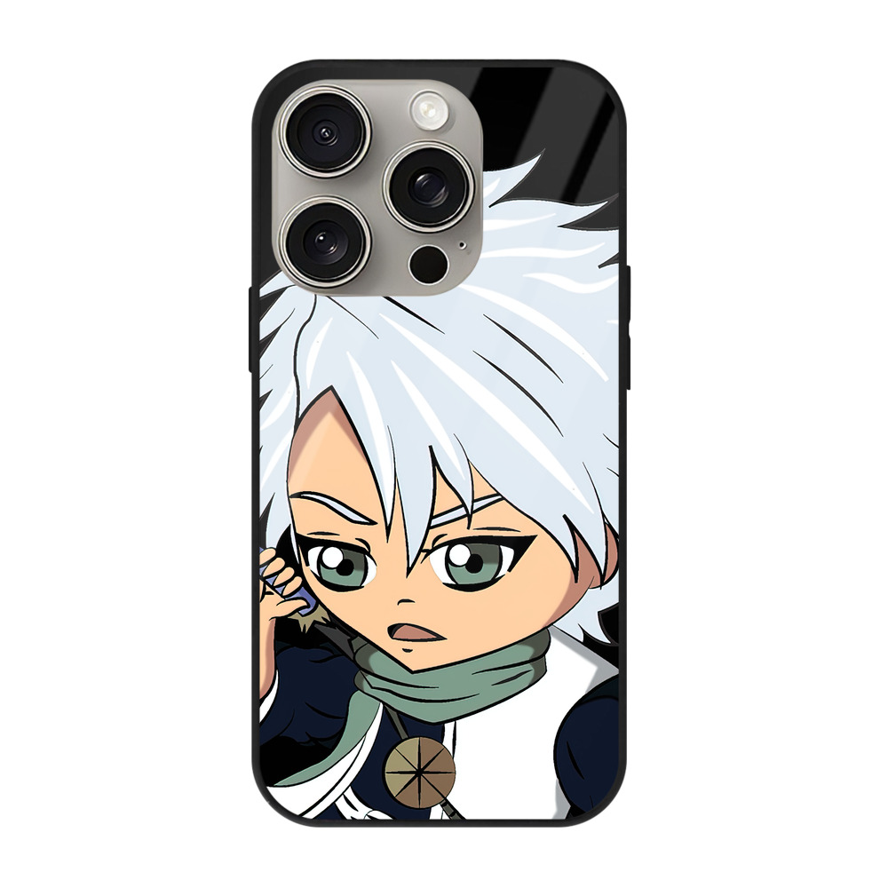 （画像用） ブリーチ 日番谷冬獅郎（ひつがや とうしろう） BLEACH Hitsugaya Toushirou 【iPhone15Pro対応】スマホケース 耐衝撃＆黄変防止 背面ガラス