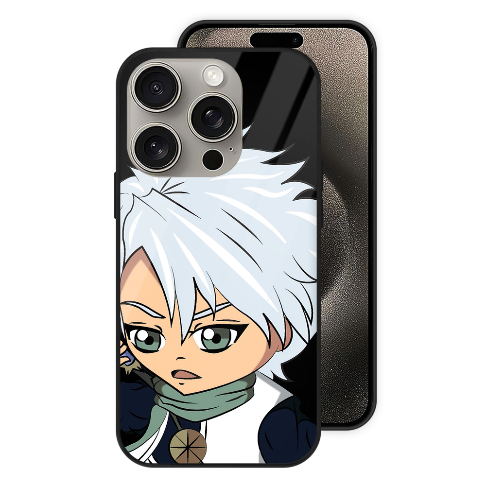 （画像用） ブリーチ 日番谷冬獅郎（ひつがや とうしろう） BLEACH Hitsugaya Toushirou 【iPhone15Pro対応】スマホケース 耐衝撃＆黄変防止 背面ガラス