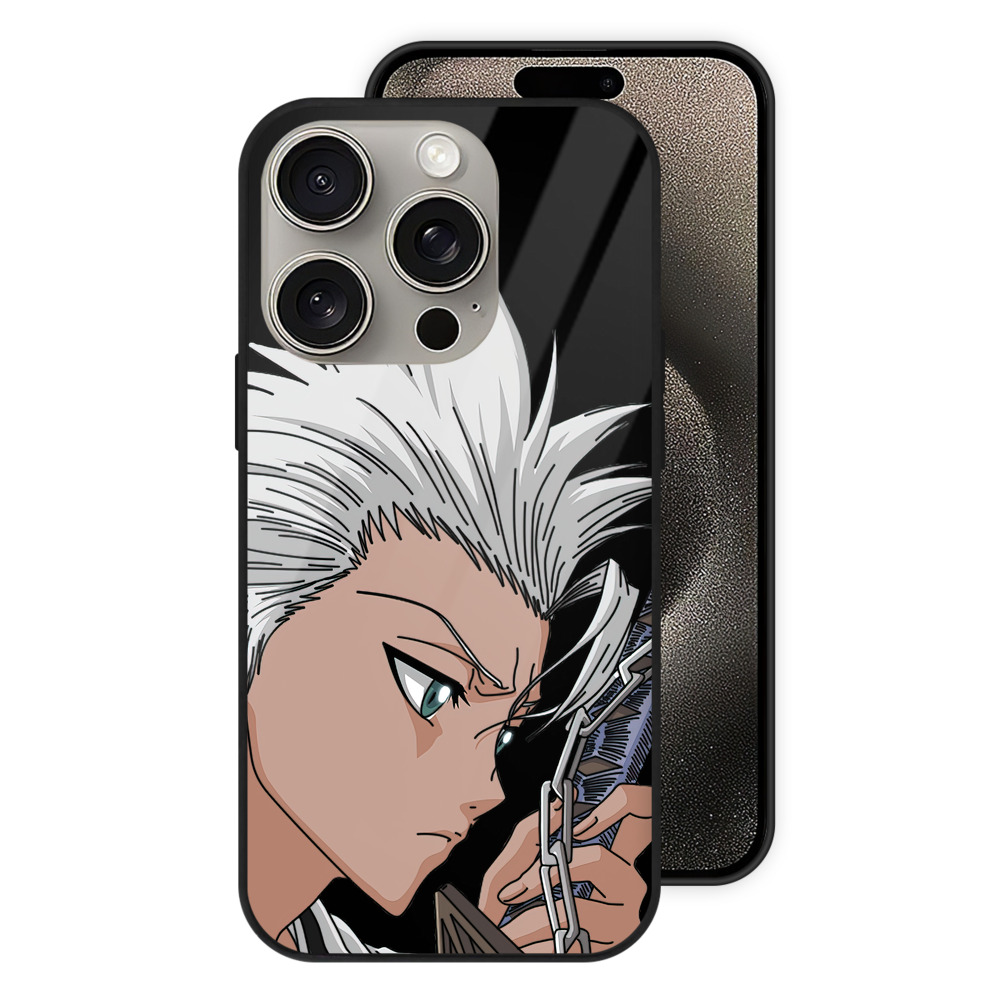 （画像用） ブリーチ 日番谷冬獅郎（ひつがや とうしろう） BLEACH Hitsugaya Toushirou 【iPhone15Pro対応】スマホケース 耐衝撃＆黄変防止 背面ガラス