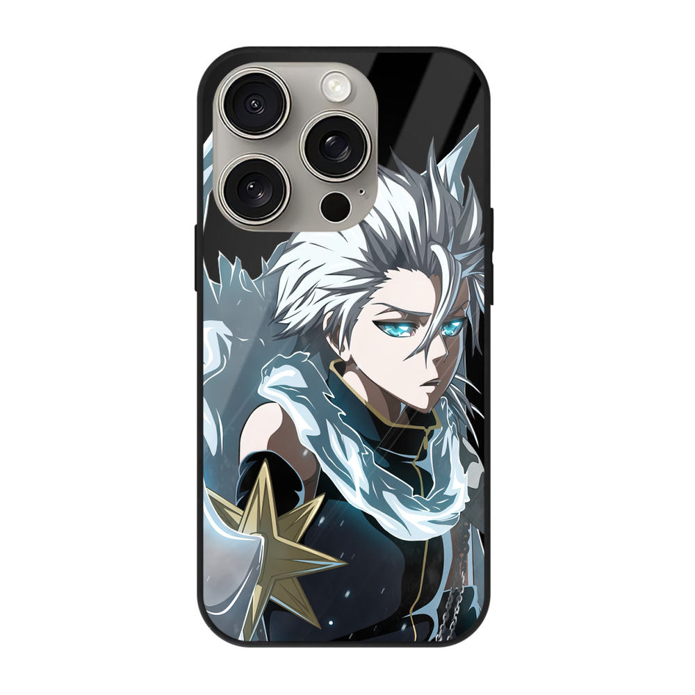 （画像用） ブリーチ 日番谷冬獅郎（ひつがや とうしろう） BLEACH Hitsugaya Toushirou 【iPhone15Pro対応】スマホケース 耐衝撃＆黄変防止 背面ガラス