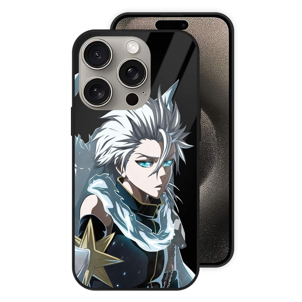 （画像用） ブリーチ 日番谷冬獅郎（ひつがや とうしろう） BLEACH Hitsugaya Toushirou 【iPhone15Pro対応】スマホケース 耐衝撃＆黄変防止 背面ガラス